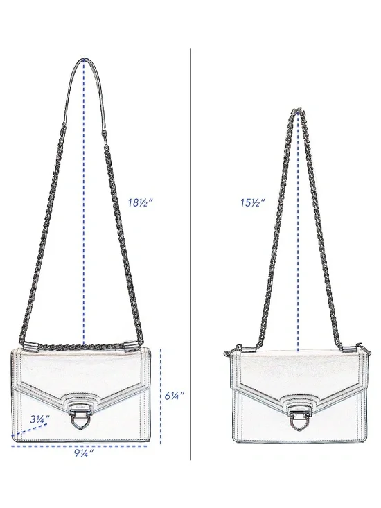 RUDSAK Leather Crossbody Bag with Wheat/Spiga Link Strap - Picture 15 of 15